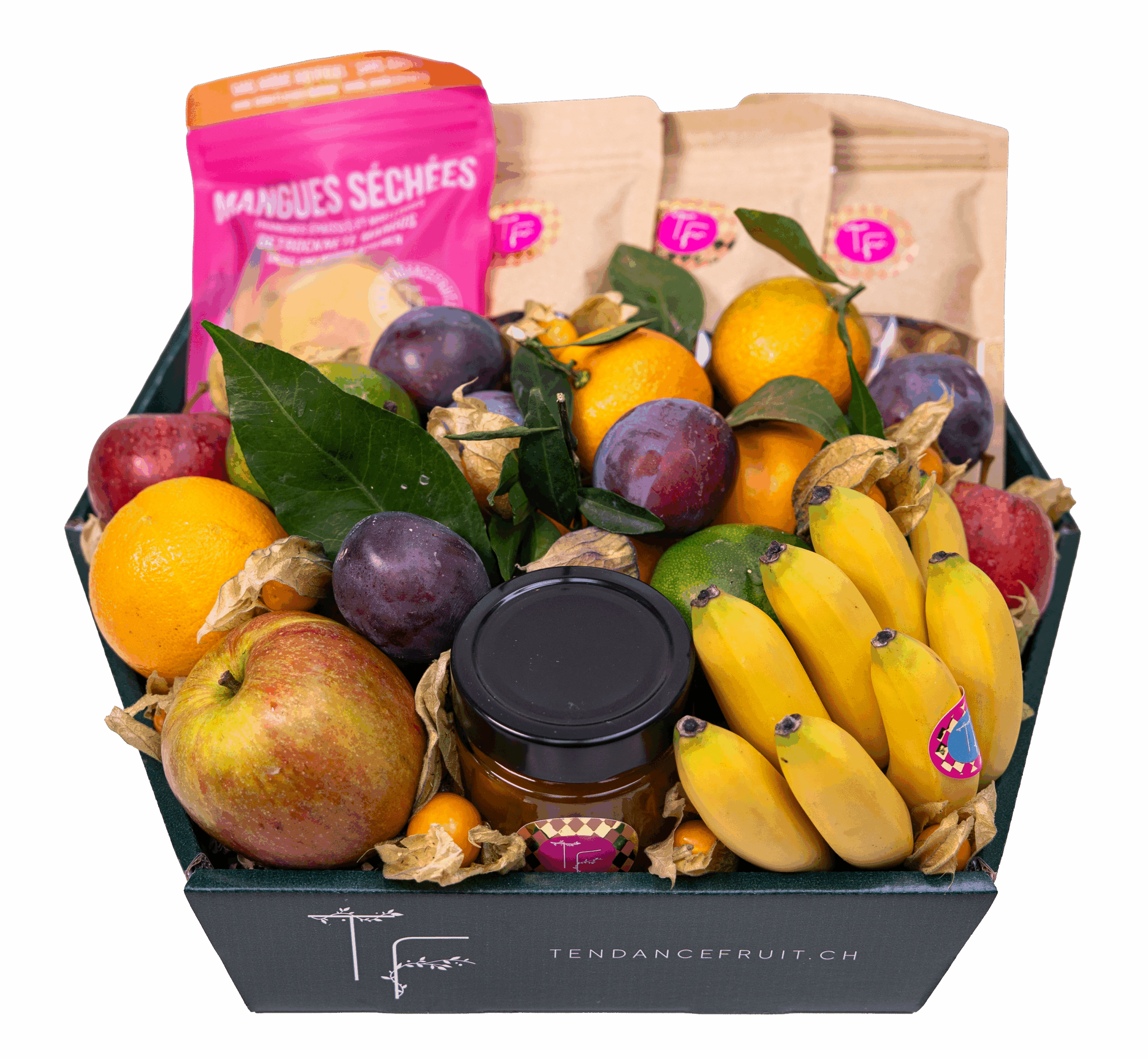 DSC00036 Panier de fruits gourmet exotiques vu de face